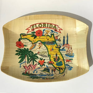Florida Souvenir Bamboo Bowl