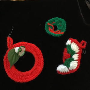 Hand knit Christmas Ornaments