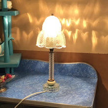 Load image into Gallery viewer, Vintage Pressed Glass Boudoir Lamp