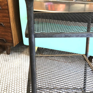 1950s Metal Mesh Desk & Matching Chair