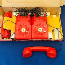 Load image into Gallery viewer, 1960s REMCO Dial-Master Toy Telephone Set