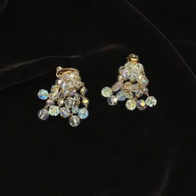 Load image into Gallery viewer, Vintage Sherman Rhinestone Clip On Earrings