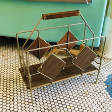 Load image into Gallery viewer, Vintage Brass Wire Magazine Holders