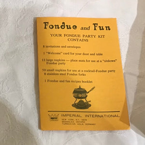 Vintage Fondue Party Kit