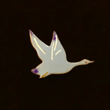 Load image into Gallery viewer, Enamelled Copper Bird Brooch