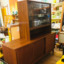 Load image into Gallery viewer, Vintage Walnut Sideboard with Display Hutch