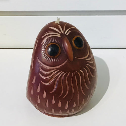 Vintage Owl Candle