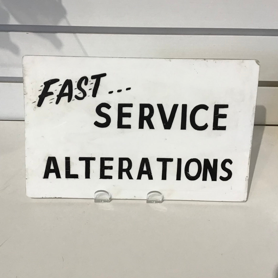 Vintage Hand Painted “Alterations” Sign