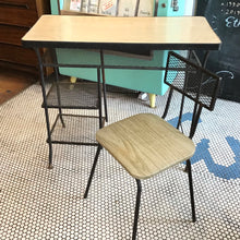 Load image into Gallery viewer, 1950s Metal Mesh Desk &amp; Matching Chair