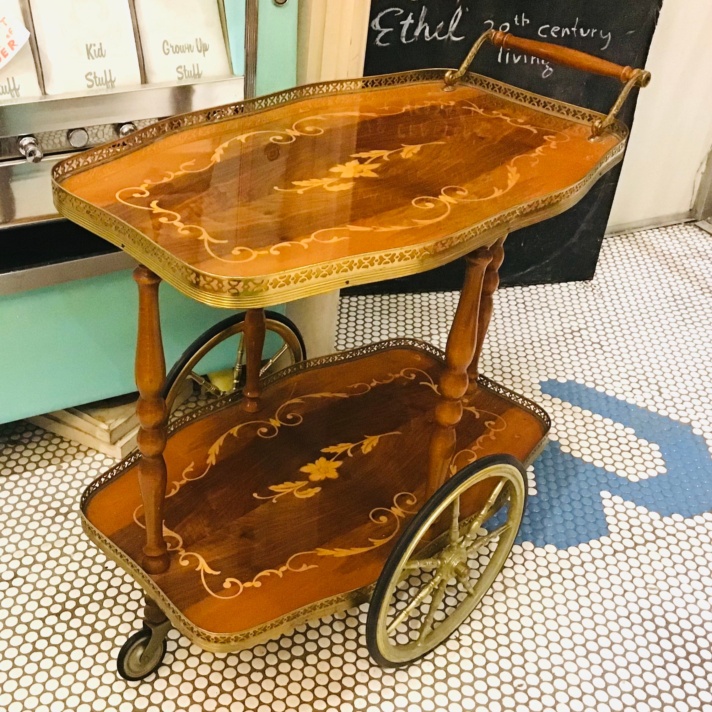 イタリア ヴィンテージ バーカート トローリー イタリア ヴィンテージ