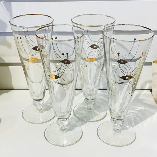 Set of 4 Libbey Adiago Pilsner Glasses