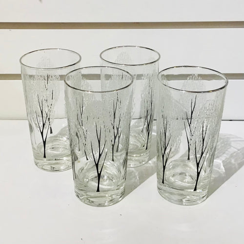 Set of 4 Tree Theme Highballs