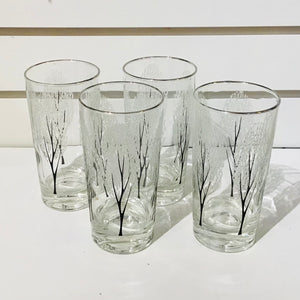 Set of 4 Tree Theme Highballs