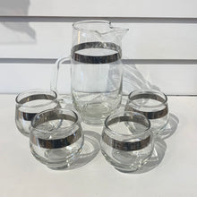 Load image into Gallery viewer, Libbey Silver Band Cocktail Set