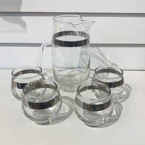 Libbey Silver Band Cocktail Set