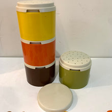 Load image into Gallery viewer, 1970s Tupperware Stacked Spice Shakers