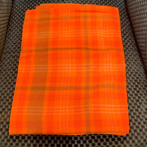 Orange Plaid Tablecloth