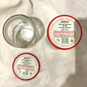 Bick’s Pickle Sweet Green Relish Jars