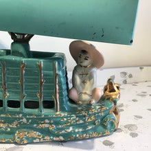 Load image into Gallery viewer, 1950s Chinese Boat TV Lamp with matching Venetian Blind Shade
