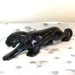 Ceramic Black Panther Figurine