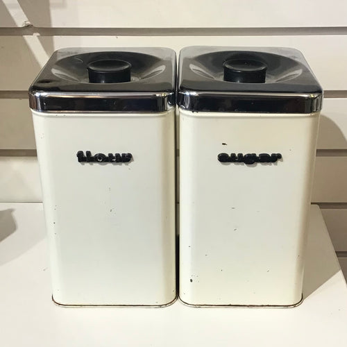 Pair of Vintage Canisters