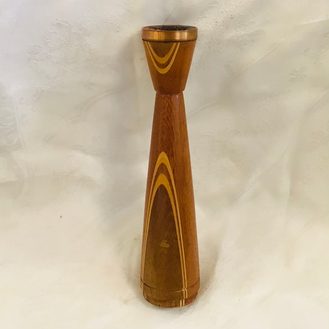 Single Wood Candlestick