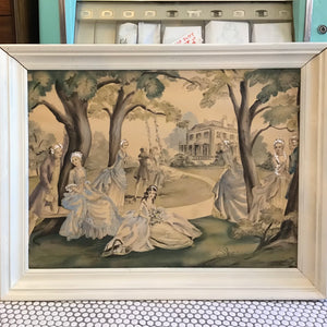 Vintage Rococo Style Framed Print