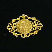 Load image into Gallery viewer, Vintage Coin Brooch