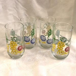 Set of 4 Fruity Glass Tumblers