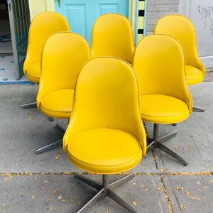 Set of 6 Mod Swivel Dining Chairs