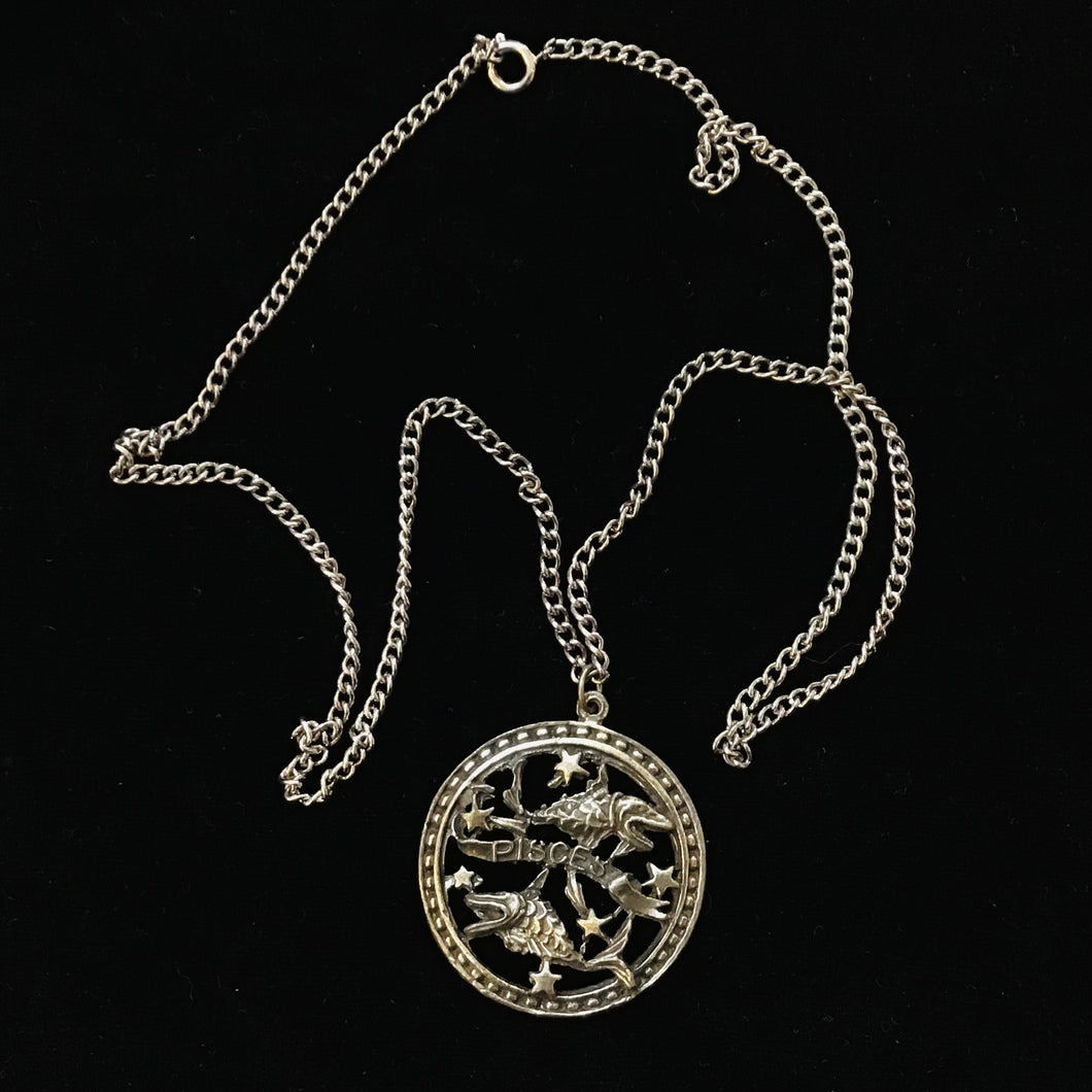 Vintage Pisces Pendant Necklace