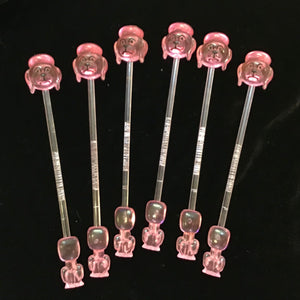 Pink Poodle Swizzle Sticks