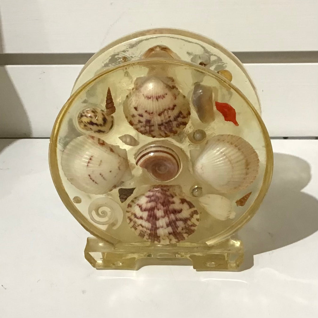 Vintage Cast Resin with Shells Napkin Holder