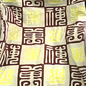 Vintage Tiki Themed Barkcloth