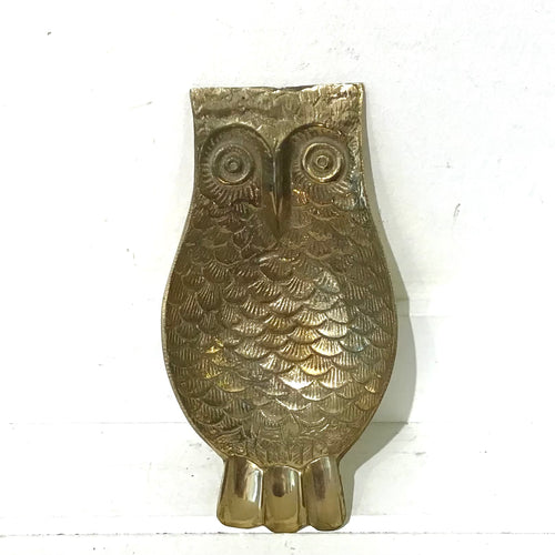 1960s Brass Owl Ashtray