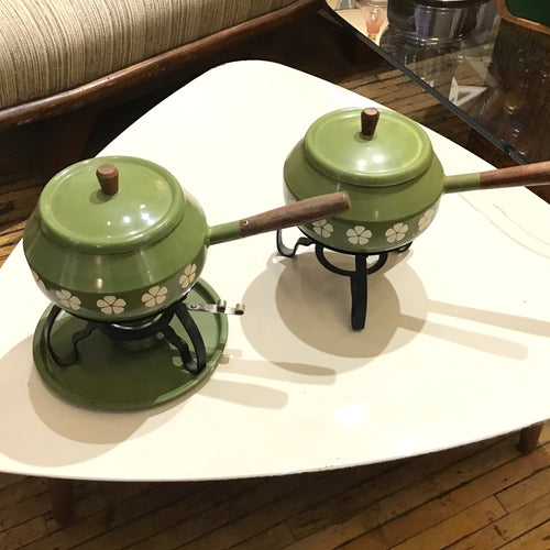 1960s Green Fondue Pots