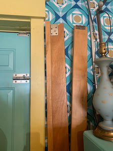 Vintage Queen Teak Bedframe with Floating Nightstands