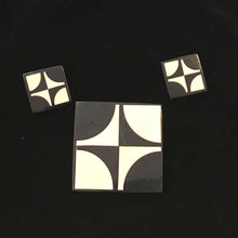 Load image into Gallery viewer, Mod Op Art Brooch and Clip On Earrings Set