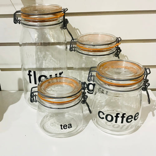 Vintage Le Parfait Glass Jar Canister Set