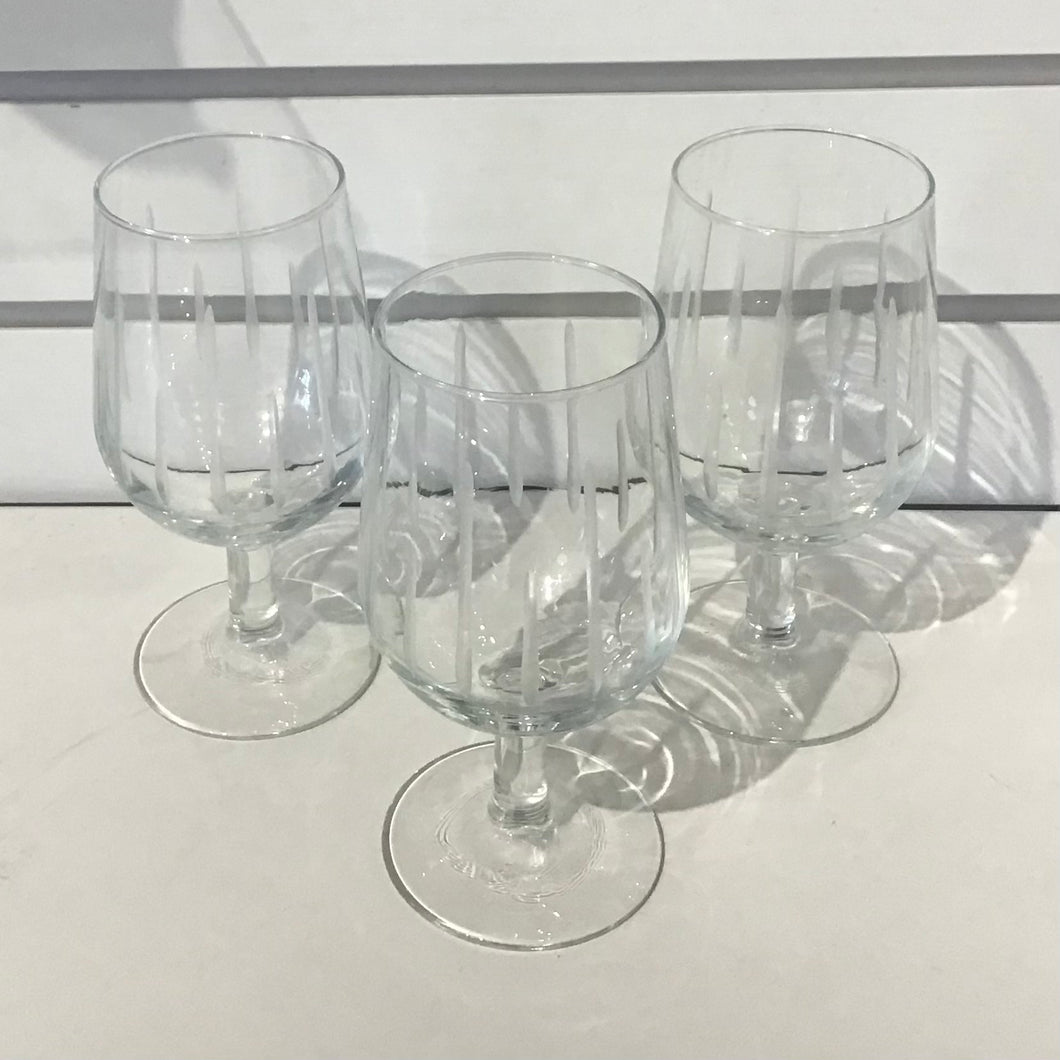 Vintage Etched Goblets