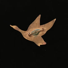 Load image into Gallery viewer, Enamelled Copper Bird Brooch