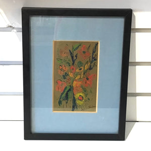 Framed Abstract Flower Art