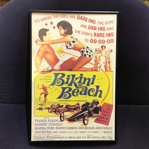 Framed Vintage Bikini Beach Movie Poster