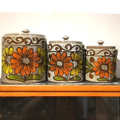 1970s Stoneware Canister Set