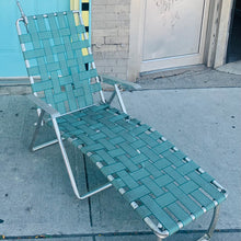 Load image into Gallery viewer, Vintage Aluminum Frame Chaise &amp; Umbrella
