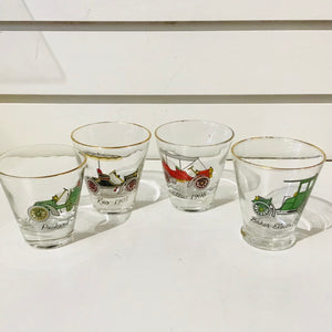 Antique Automobile Cocktail Glasses