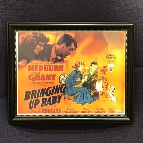 Framed Vintage Bringing Up Baby Lobby Card Movie Poster
