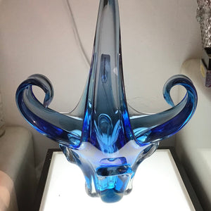 Blue Stretch Glass