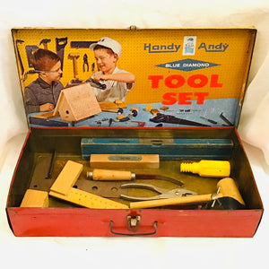 Vintage Handy Andy Blue Diamond Tool Set