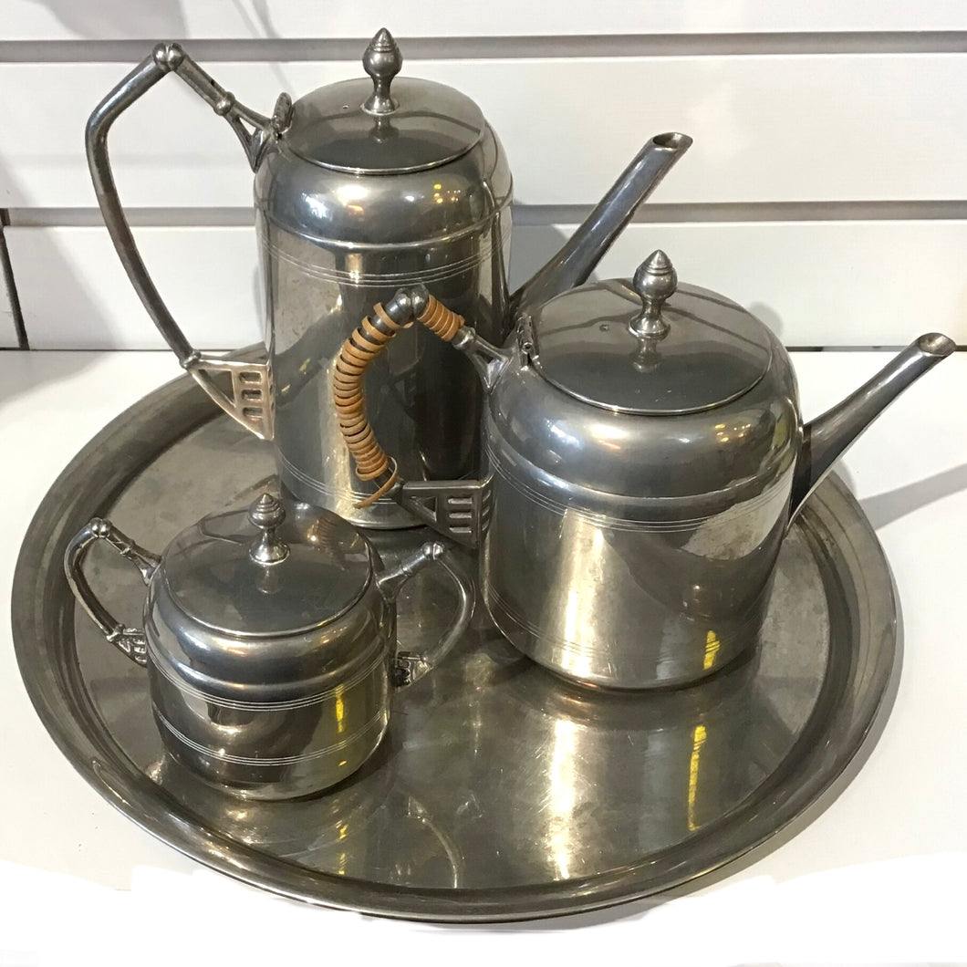 1950s Pewter Coffee & Tea Set